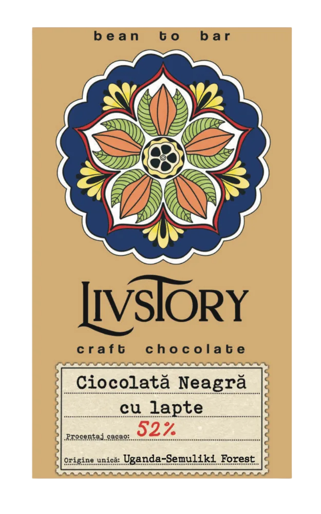 Dark Milk Chocolate 52%, Bean to Bar