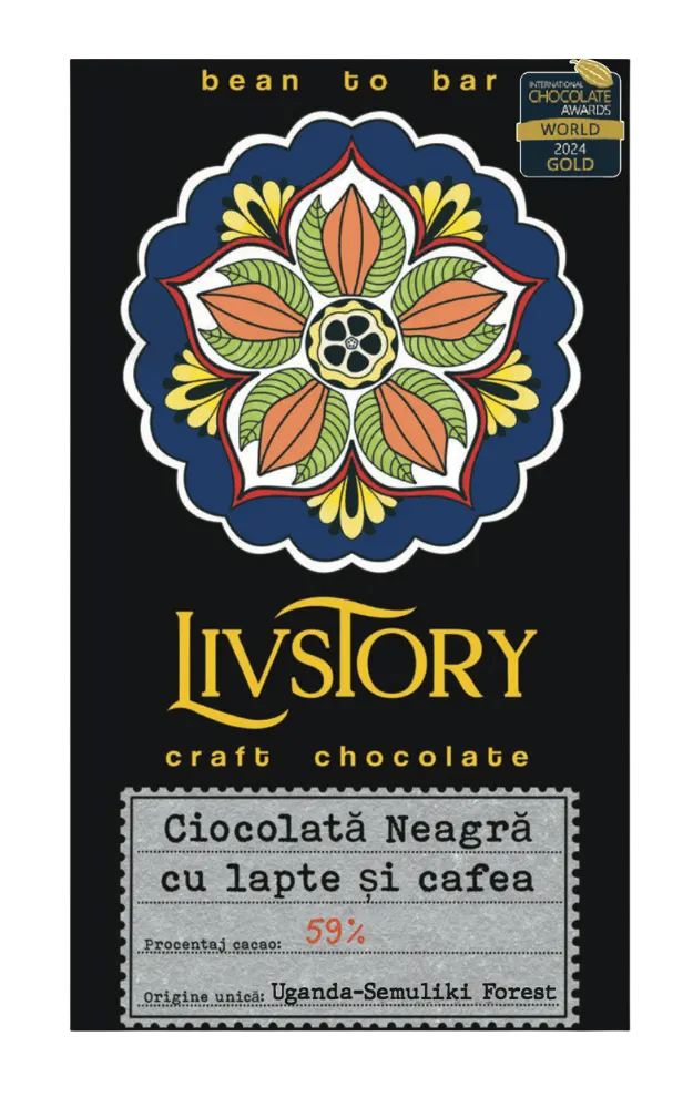 Dark Chocolate with Milk & Coffee, Bean to Bar