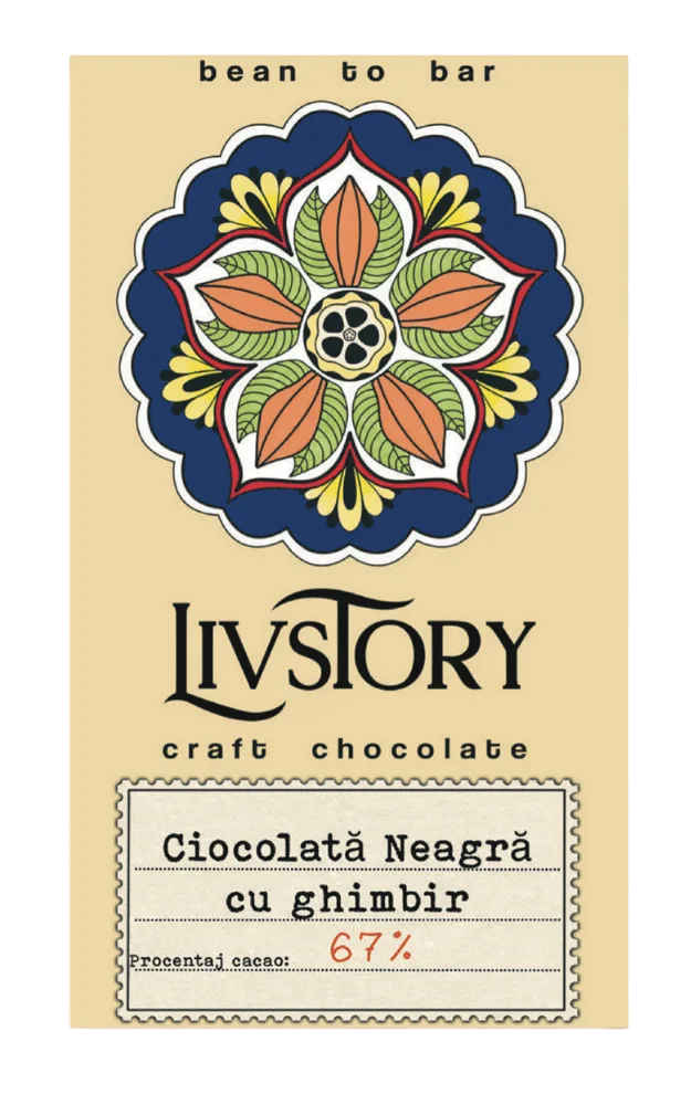 Dark Chocolate with Ginger, Bean to Bar
