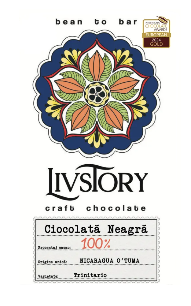 Dark Chocolate 100% Bean to Bar Origin Nicaragua